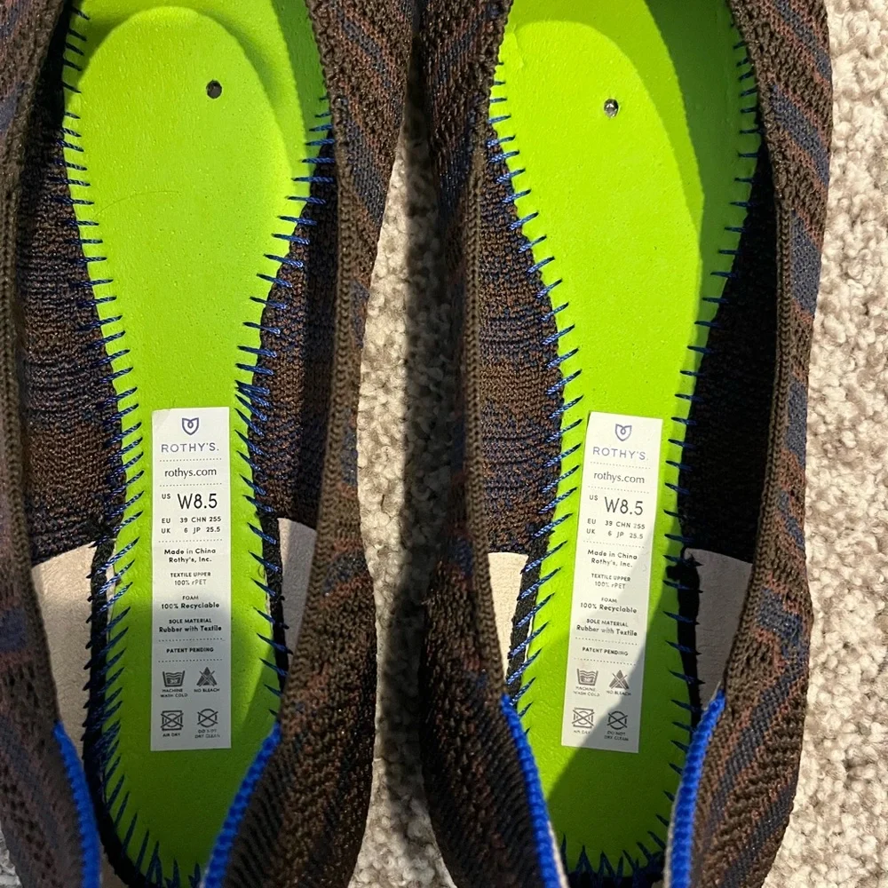 Rothy’s Sapphire Zebra Limited Edition Women’s Size 8.5 Ballet Flats - Picture 6 of 7